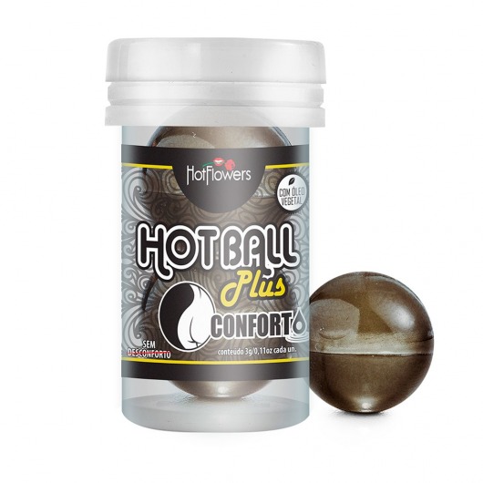 Анальный лубрикант на масляной основе Hot Ball Plus Conforto (2 шарика по 3 гр.) - HotFlowers - купить с доставкой в Уфе