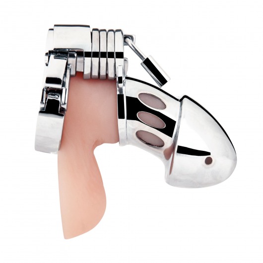 Клетка на пенис из металла Obedience Cock Cage - BlueLine - купить с доставкой в Уфе