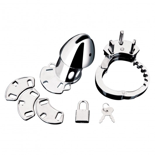 Клетка на пенис из металла Obedience Cock Cage - BlueLine - купить с доставкой в Уфе