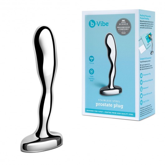 Стальной стимулятор простаты Stainless Steel Prostate Plug - 11,5 см. - b-Vibe - в Уфе купить с доставкой Стальной стимулятор простаты Stainless Steel Prostate Plug - 11,5 см. - b-Vibe - в Уфе купить с доставкой