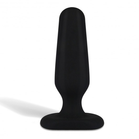 Черный анальный плаг из силикона Seamless Silicone Butt Plug - 7,5 см. - All About Anal