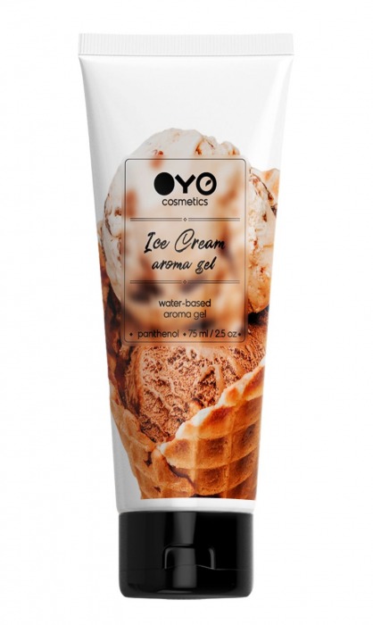 Лубрикант на водной основе OYO Aroma Gel Ice Cream с ароматом пломбира - 75 мл. - OYO - купить с доставкой в Уфе