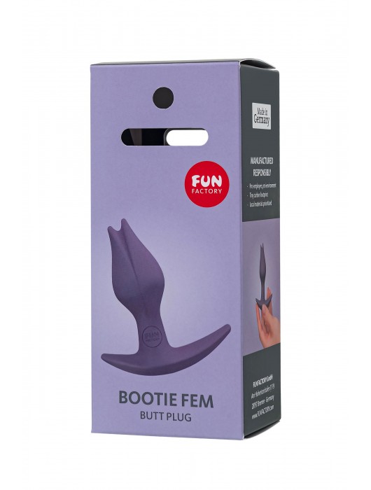 Фиоелетовый анальный стимулятор Bootie Fem - 8,5 см. - Fun Factory