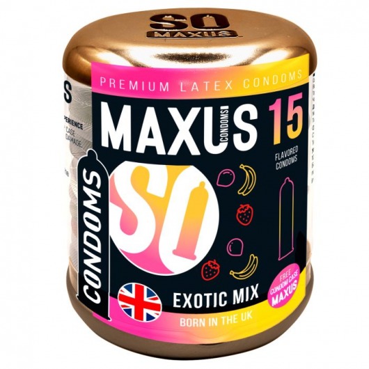 Ароматизированные презервативы Maxus Exotic Mix - 15 шт. - Maxus - купить с доставкой в Уфе