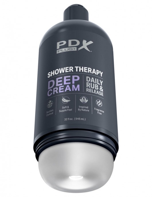 Мастурбатор в бутылке Shower Therapy Deep Cream - Pipedream - в Уфе купить с доставкой