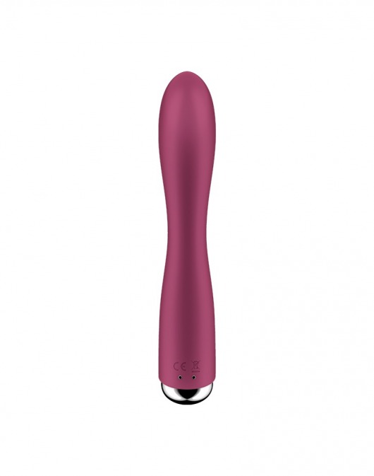 Малиновый вибратор-кролик Spinning Rabbit 1 с ротацией - 20 см. - Satisfyer