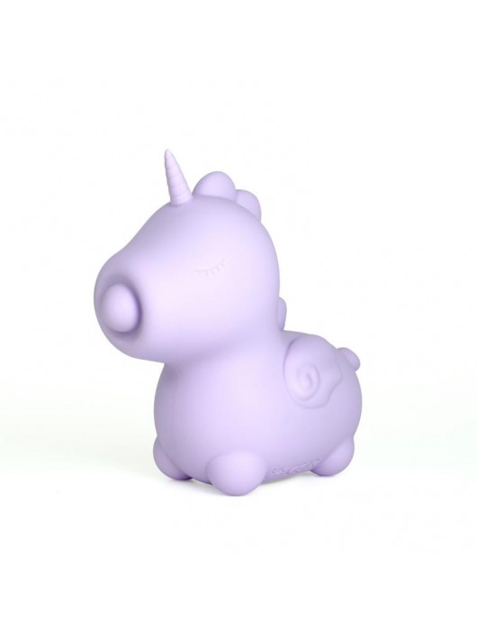Фиолетовый клиторальный стимулятор Unihorn Karma Lilac с функцией пульсации - Unihorn