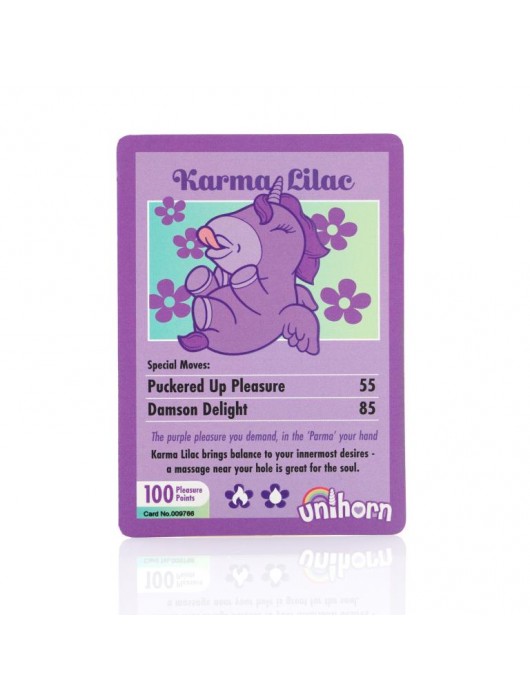 Фиолетовый клиторальный стимулятор Unihorn Karma Lilac с функцией пульсации - Unihorn