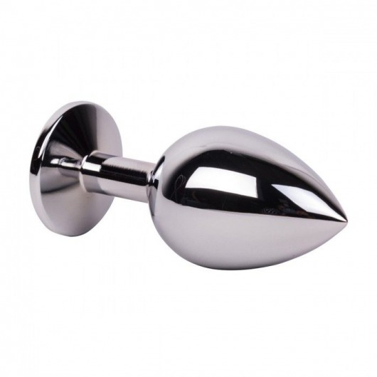 Большой стальной плаг с оранжевым кристаллом Juicy Orange - 9,5 см. - Erotic Fantasy - купить с доставкой в Уфе