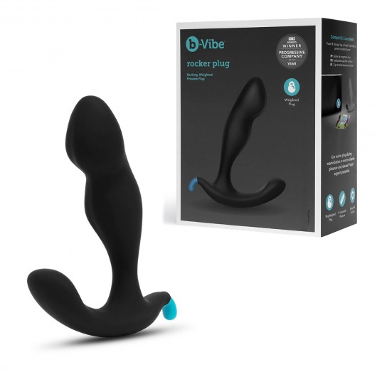 Черный утяжеленный анальный стимулятор Rocker Plug - 12 см. - b-Vibe - в Уфе купить с доставкой