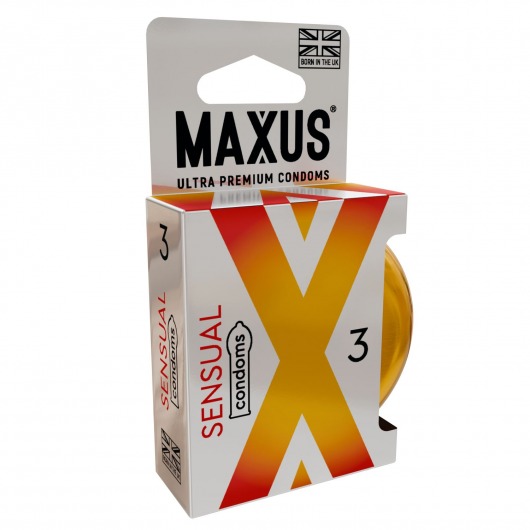 Презервативы анатомической формы Maxus Sensual - 3 шт. - Maxus - купить с доставкой в Уфе