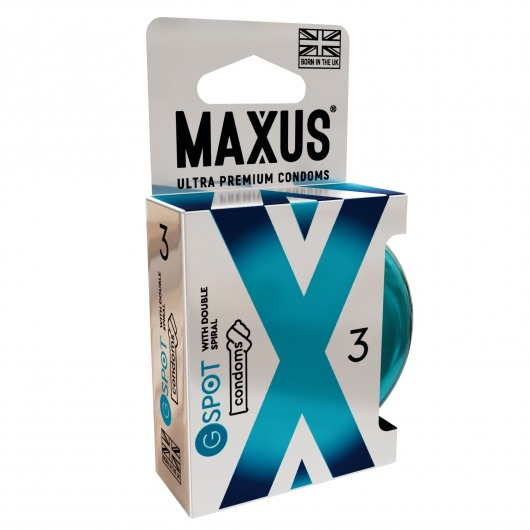 Презервативы Maxus G spot с двойной спиралью - 3 шт. - Maxus - купить с доставкой в Уфе