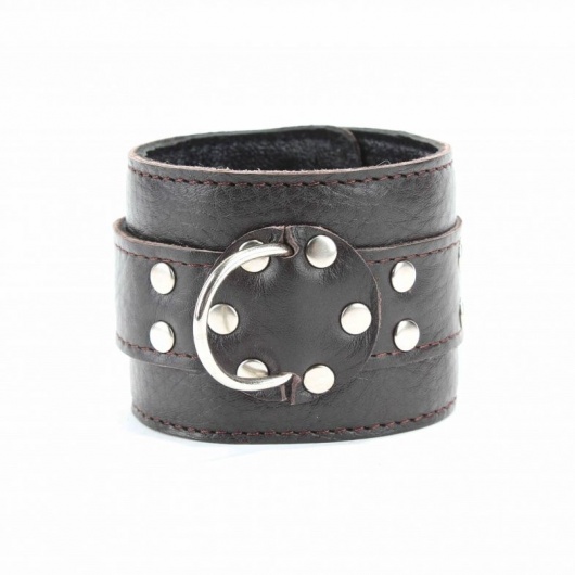 Кожаные наручники на металлической цепочке - БДСМ Арсенал - купить с доставкой в Уфе