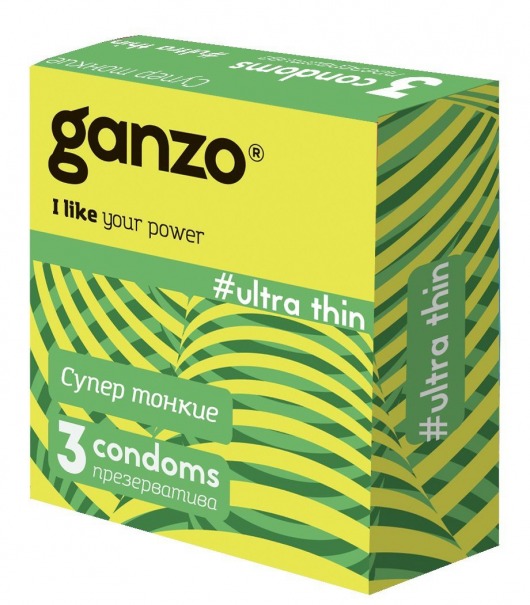 Ультратонкие презервативы Ganzo Ultra thin - 3 шт. - Ganzo - купить с доставкой в Уфе