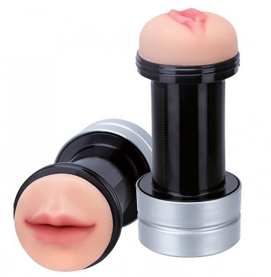 Двусторонний мастурбатор REALSTUFF 2 IN 1 HUMMER MOUTH   VAGINA - ротик и вагина - Dream Toys - в Уфе купить с доставкой