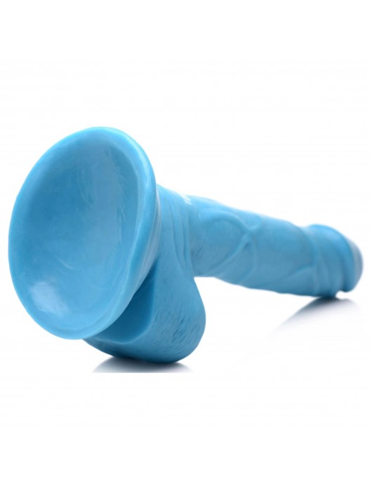 Голубой реалистичный фаллоимитатор на присоске - 19 см. - XR Brands