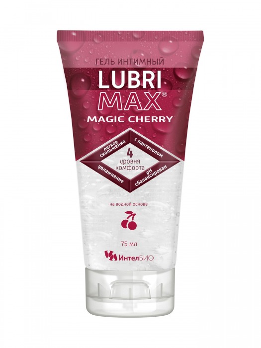 Интимный гель-смазка на водной основе Lubrimax Magic Cherry - 75 мл. - ИнтелБИО - купить с доставкой в Уфе