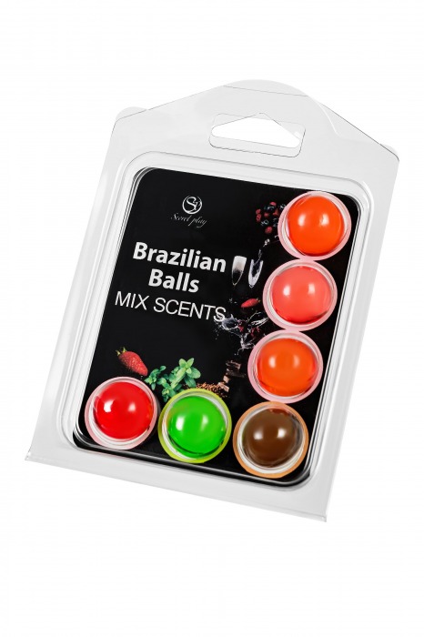 Набор из 6 шариков с ароматизированными массажными маслами Brazilian Balls - Secret Play - купить с доставкой в Уфе