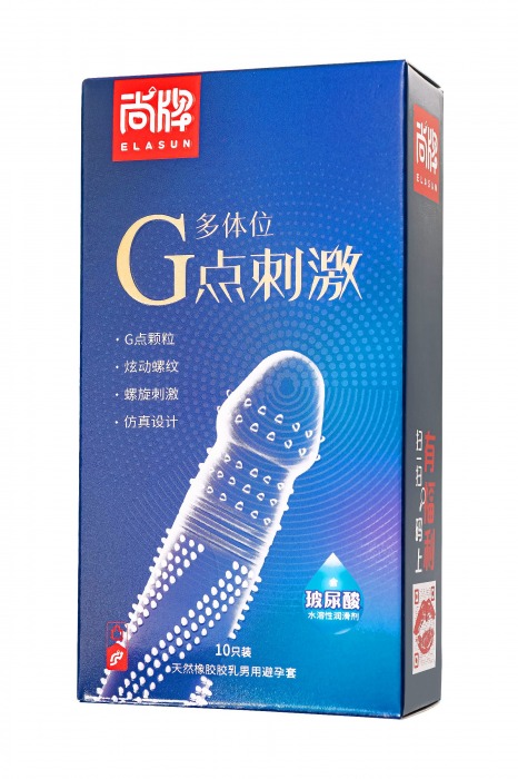 Ультратонкие презервативы Elasun G-spot stimulation с ребрами и точками - 10 шт. - Elasun - купить с доставкой в Уфе