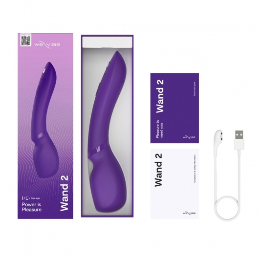 Фиолетовый жезловый вибратор We-Vibe Wand 2 - 27,3 см. - We-vibe