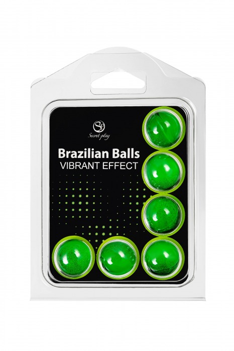 Набор из 6 шариков с массажным маслом Brazilian Balls с эффектом вибрации - Secret Play - купить с доставкой в Уфе