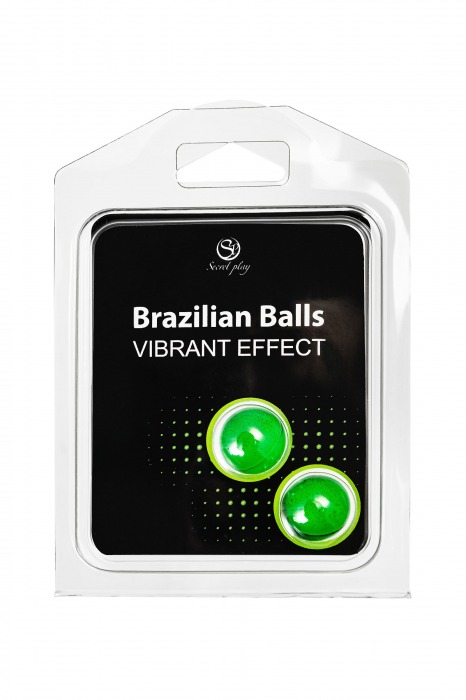 Набор из 2 шариков с массажным маслом Brazilian Balls с эффектом вибрации - Secret Play - купить с доставкой в Уфе