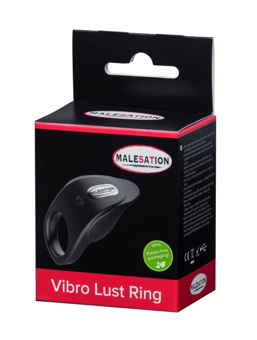 Черное эрекционное виброкольцо Vibro Lust Ring - MALESATION - в Уфе купить с доставкой