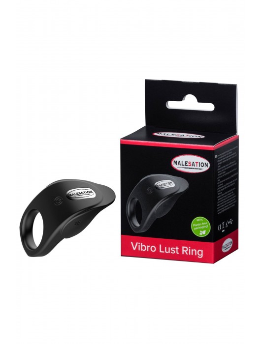 Черное эрекционное виброкольцо Vibro Lust Ring - MALESATION - в Уфе купить с доставкой