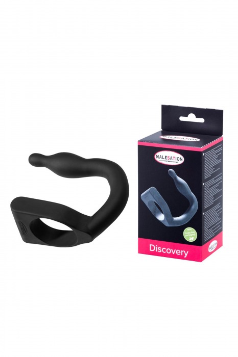 Эрекционное кольцо с вибровтулкой Discovery - MALESATION - в Уфе купить с доставкой