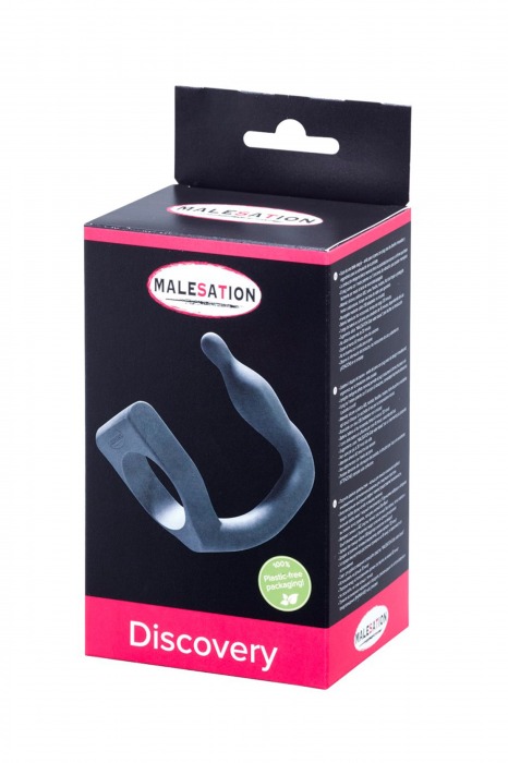 Эрекционное кольцо с вибровтулкой Discovery - MALESATION - в Уфе купить с доставкой