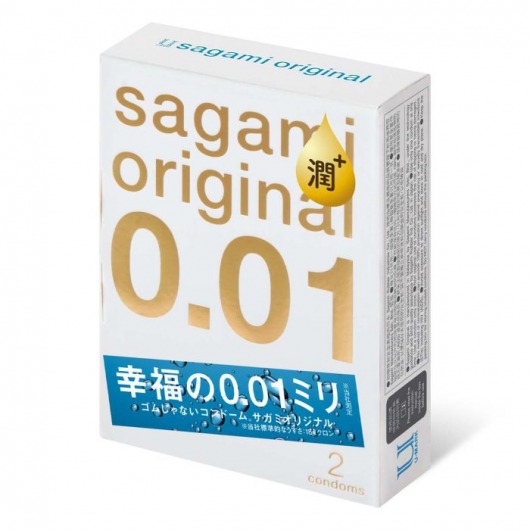 Увлажнённые презервативы Sagami Original 0.01 Extra Lub - 2 шт. - Sagami - купить с доставкой в Уфе