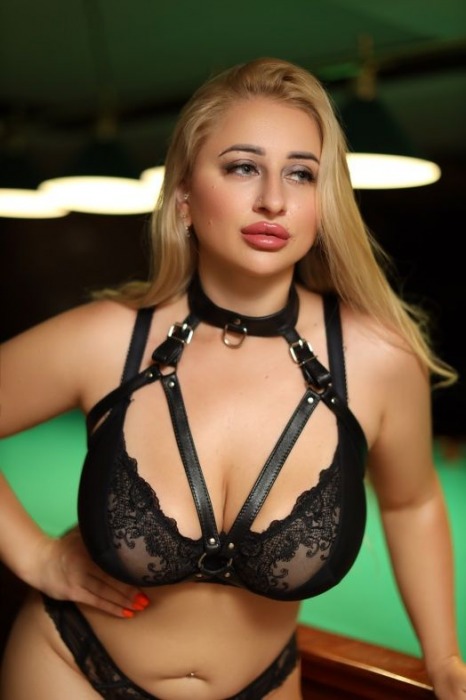Черная кожаная сбруя с ошейником plus size из нежной кожи - БДСМ Арсенал - купить с доставкой в Уфе