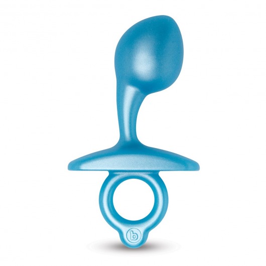 Голубая анальная пробка для массажа простаты Bulb Silicone Prostate Plug - 10,7 см. - b-Vibe - в Уфе купить с доставкой