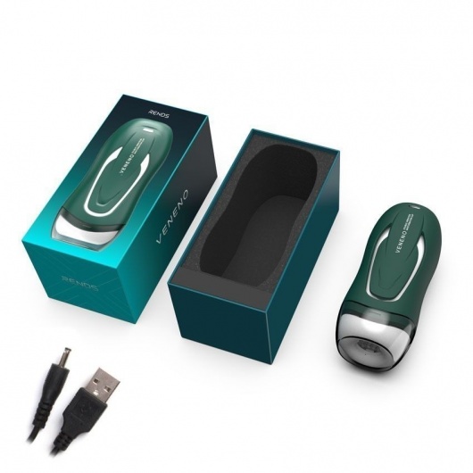 Зеленый вибромастурбатор с голосовым сопровождением Veneno - Rends - в Уфе купить с доставкой