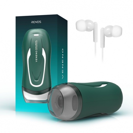 Зеленый вибромастурбатор с голосовым сопровождением Veneno - Rends - в Уфе купить с доставкой