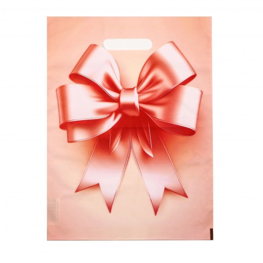 Пакет с принтом в виде банта с вырубной ручкой (30х40 см) - Сима-Ленд - купить с доставкой в Уфе