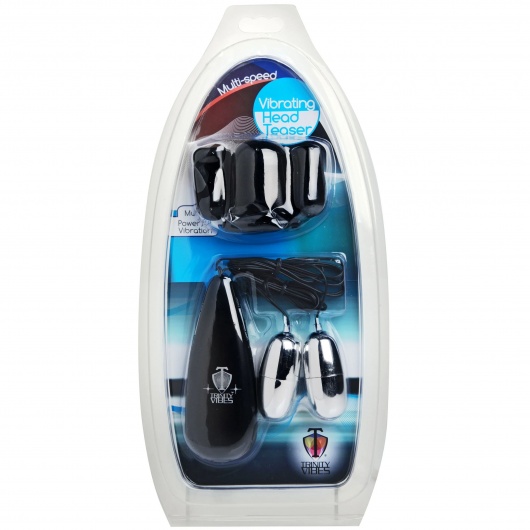 Черная стимулирующая насадка для головки полового члена Multi Speed Vibrating Penis Head Teaser - XR Brands - в Уфе купить с доставкой