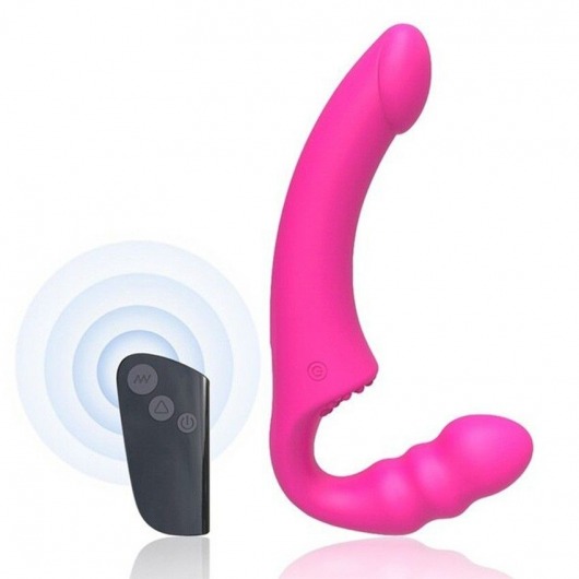 Розовый безремневой страпон Straples Strap-On Dildo - Erokay - купить с доставкой в Уфе