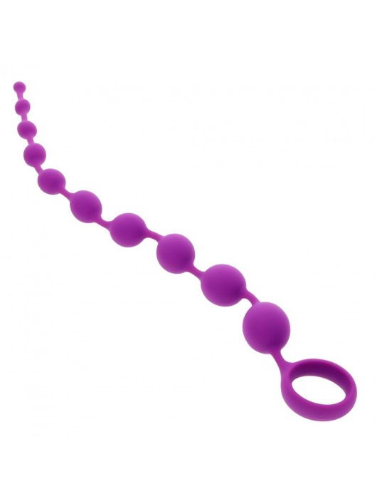Лиловая анальная цепочка Beaded Adventure - 35,5 см. - Selopa