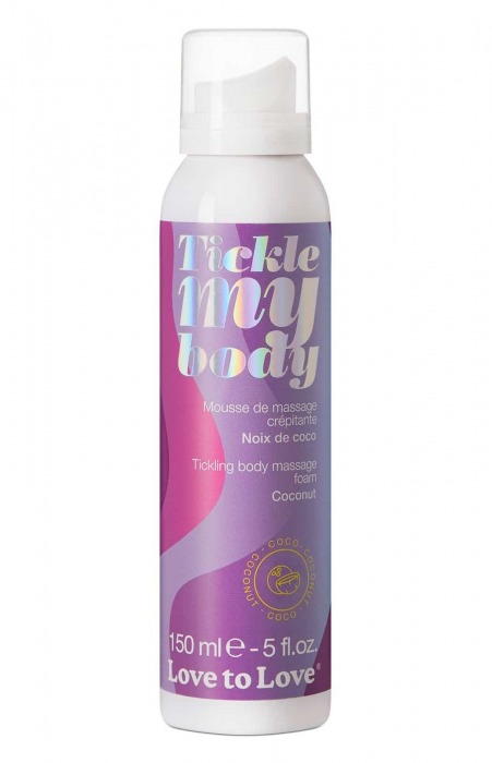 Массажная хрустящая пенка Tickle My Body Coconut с ароматом кокоса - 150 мл. - Love to Love - купить с доставкой в Уфе