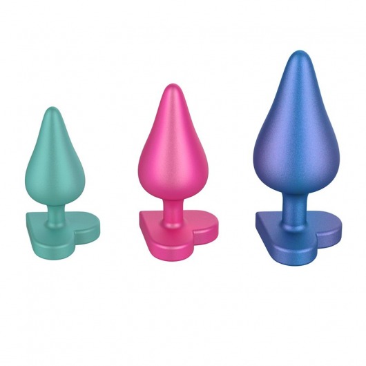 Набор из 3 анальных пробок Romp Luster - ROMP в Уфе Набор из 3 анальных пробок Romp Luster - ROMP