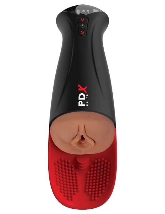 Мастурбатор-вагина в колбе с вибрацией Fuck-O-Matic Pro XL - Pipedream - в Уфе купить с доставкой