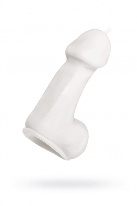 Белая свеча в форме пениса - 47 гр. - Pecado - купить с доставкой в Уфе