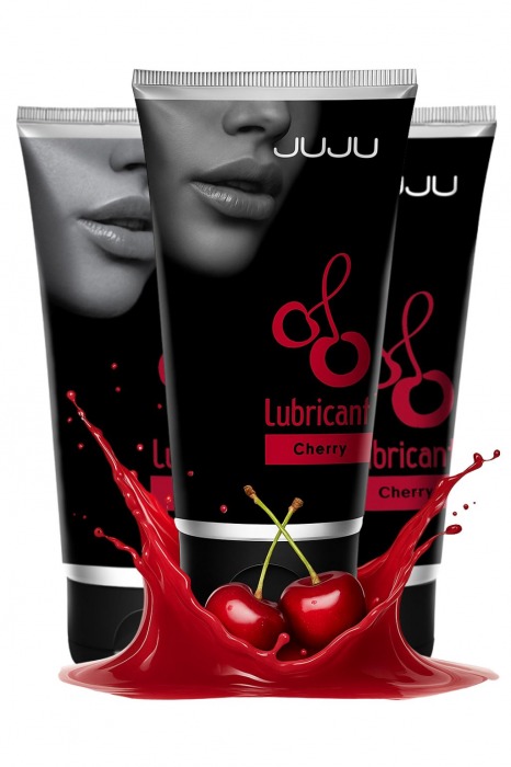 Набор из 3 съедобных лубрикантов JUJU со вкусом вишни - JuJu - купить с доставкой в Уфе