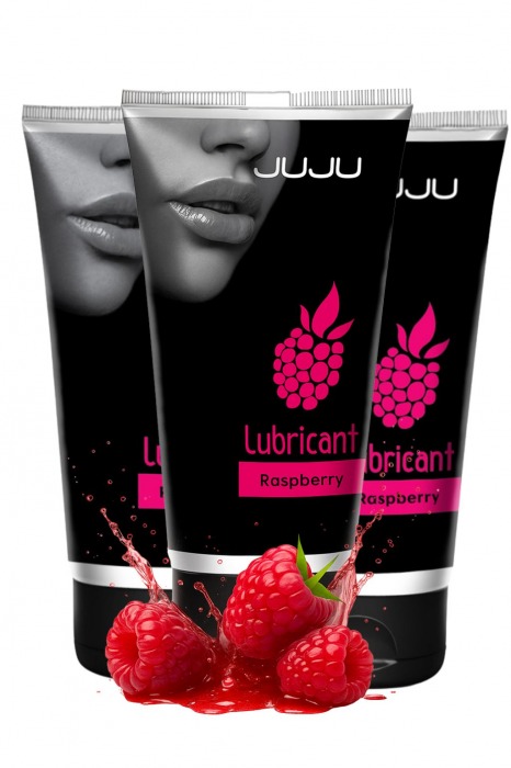 Набор из 3 съедобных лубрикантов JUJU со вкусом малины - JuJu - купить с доставкой в Уфе