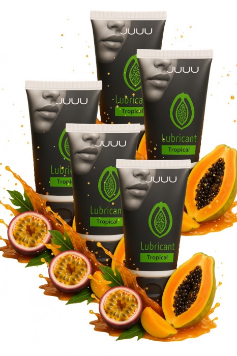 Набор из 5 съедобных лубрикантов JUJU со вкусом тропических фруктов - JuJu - купить с доставкой в Уфе Набор из 5 съедобных лубрикантов JUJU со вкусом тропических фруктов - JuJu - купить с доставкой в Уфе