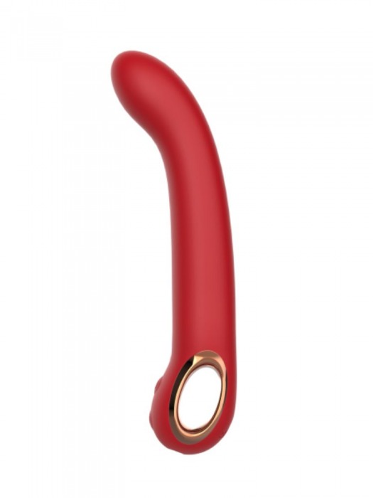 Красный силиконовый вибратор с загнутым кончиком - 22,1 см. - Secwell купить в Уфе с доставкой в Orgasmix.ru Красный силиконовый вибратор с загнутым кончиком - 22,1 см. - Secwell