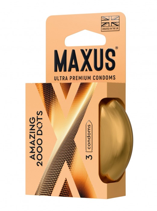 Точечные презервативы MAXUS 2000 Amazing Dots с железным кейсом - 3 шт. - Maxus - купить с доставкой в Уфе