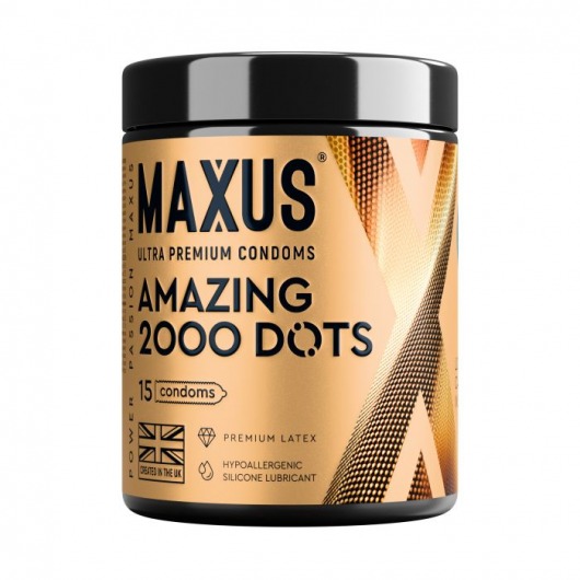 Точечные презервативы MAXUS 2000 Amazing Dots с железным кейсом - 15 шт. - Maxus - купить с доставкой в Уфе