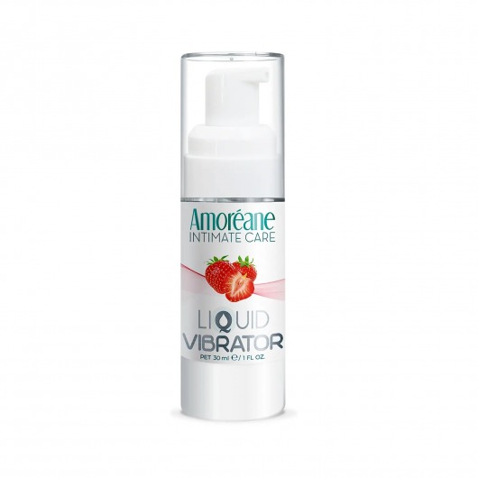 Жидкий вибратор со вкусом клубники Amoreane Strawberry - 30 мл. - Amoreane - купить с доставкой в Уфе